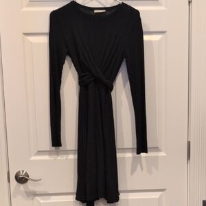 NWOT Tie Back Black Long Sleeve Dress